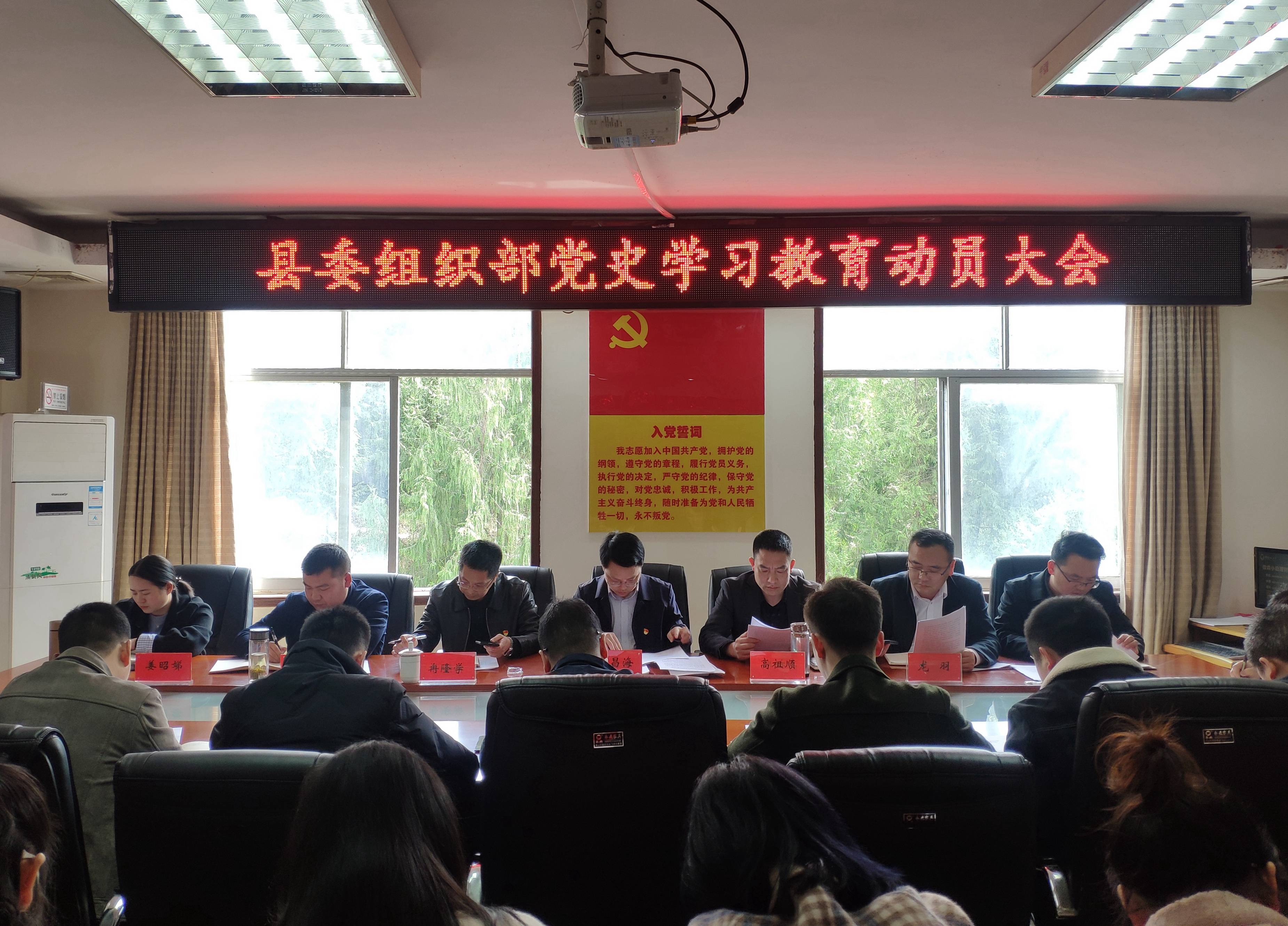 【奋斗百年路 启航新征程】县委组织部召开党史学习教育动员会