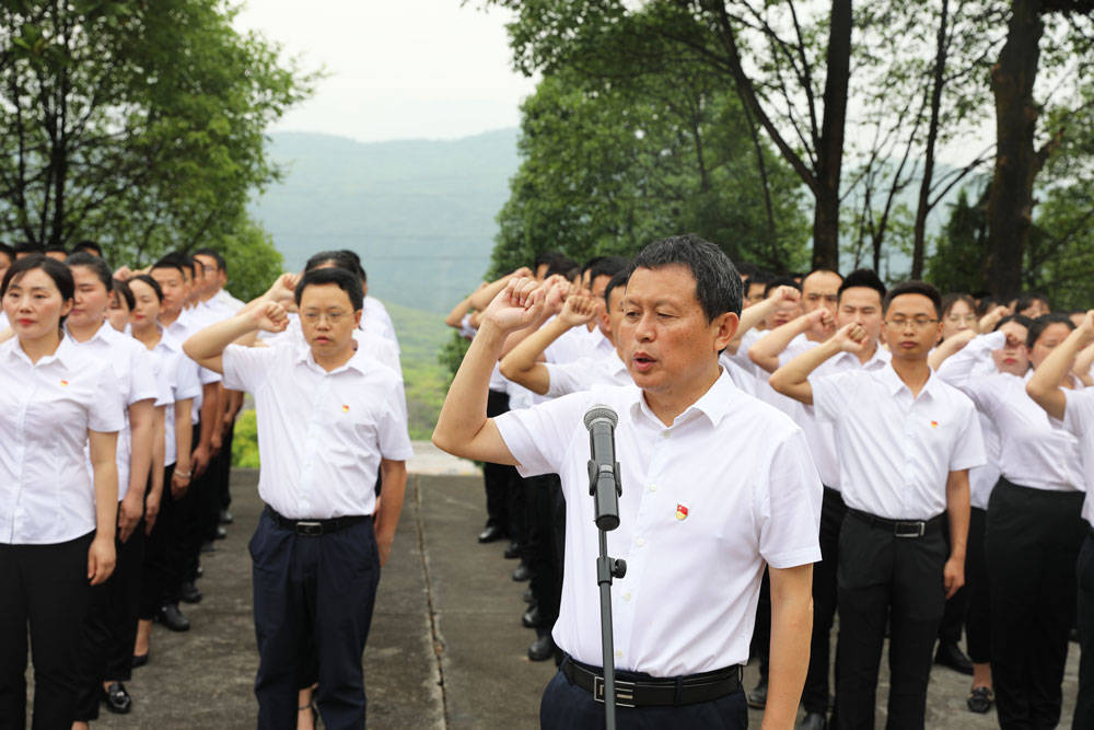 松桃举行新党员代表入党宣誓活动 龙群跃领誓并讲话