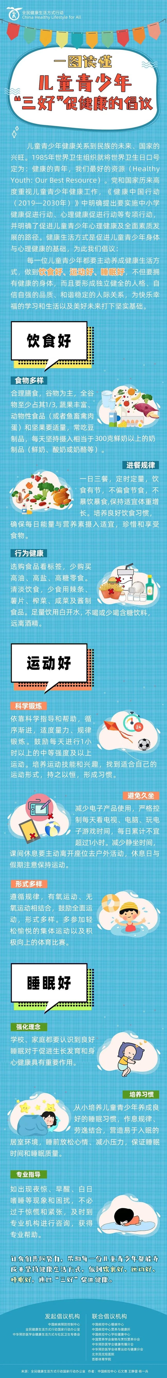 全民健康生活方式日 | “饮食好、运动好、睡眠好”，争做新时代“三好”少年