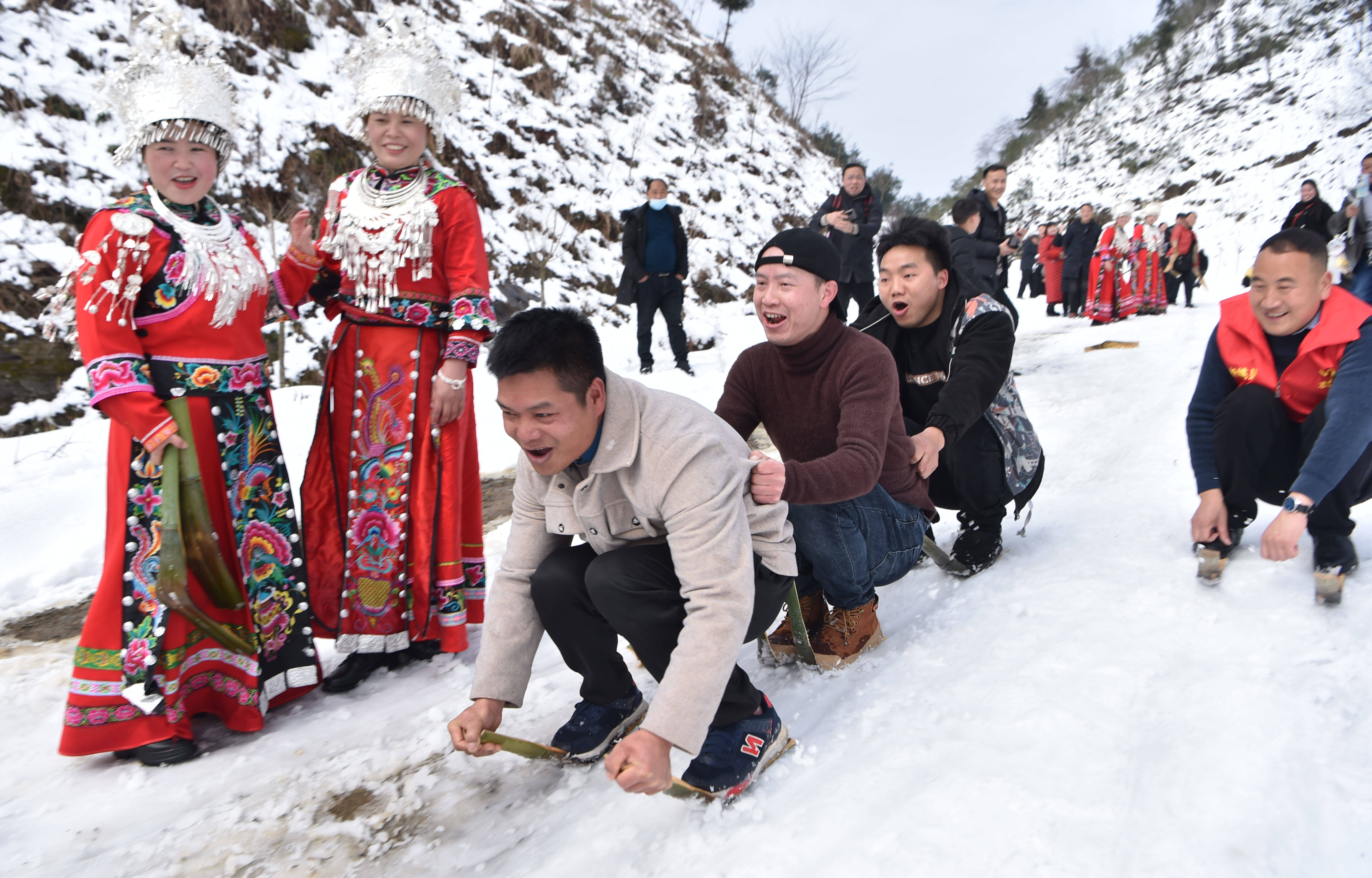 松桃：体验野外滑雪