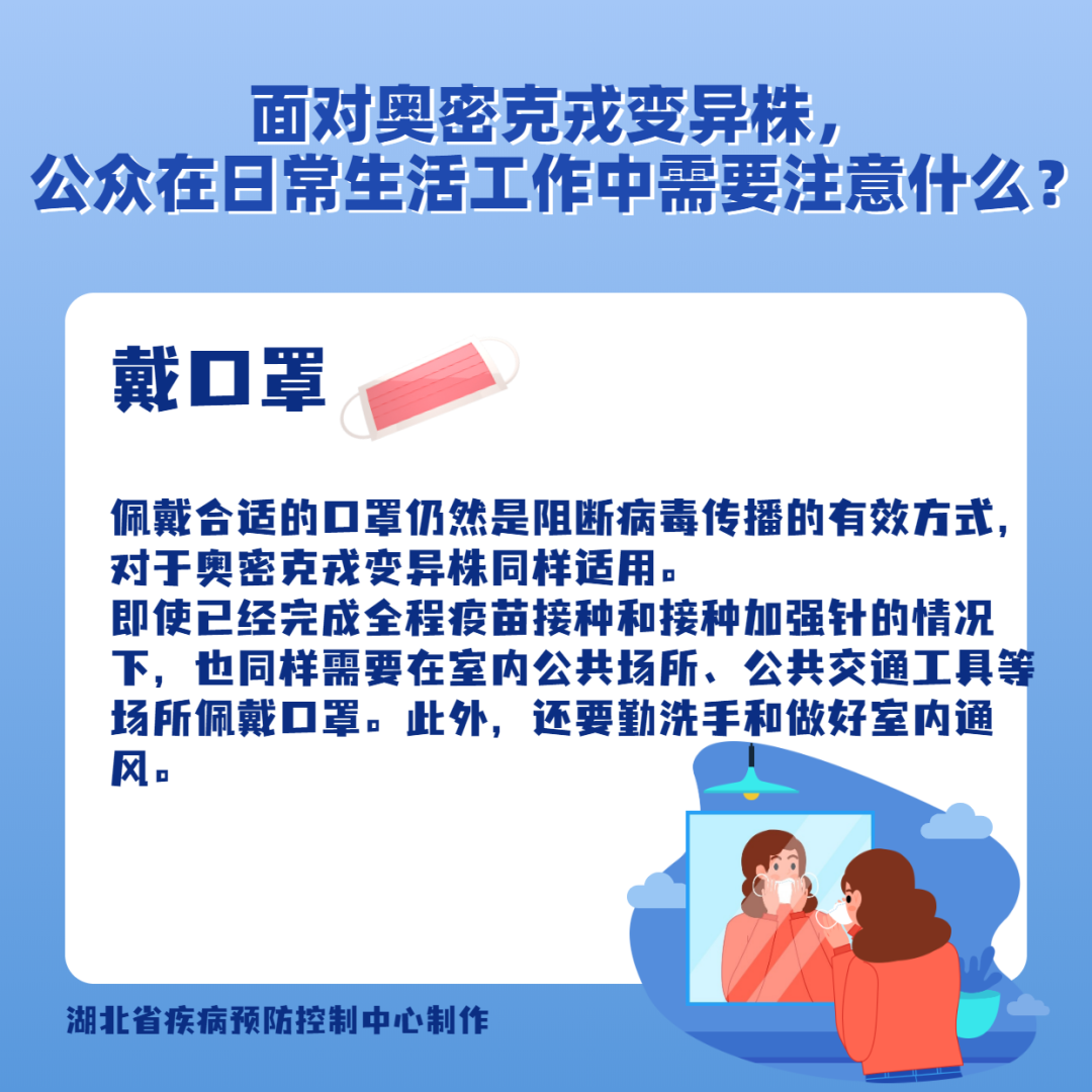 面对奥密克戎变异株，公众在日常生活工作中需要注意什么？