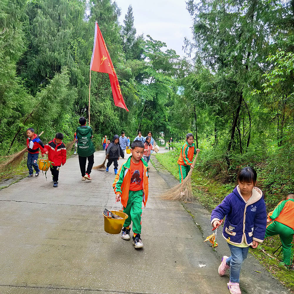 【新时代文明实践】大坪场镇开展“小手拉大手”志愿服务活动